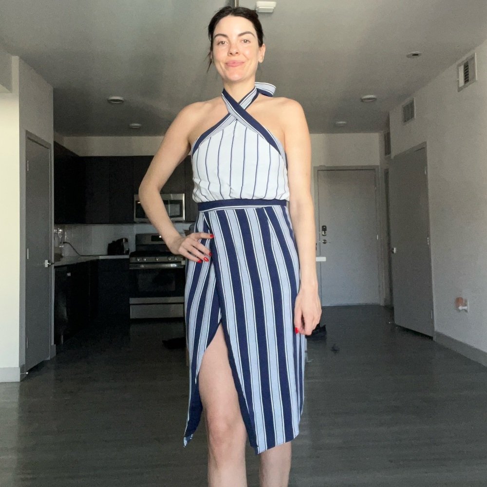 Lovers + Friends Stripped midi Dress